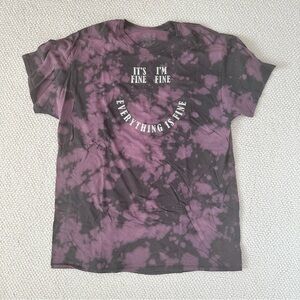 XL Purple Tie-Dye Graphic T-Shirt